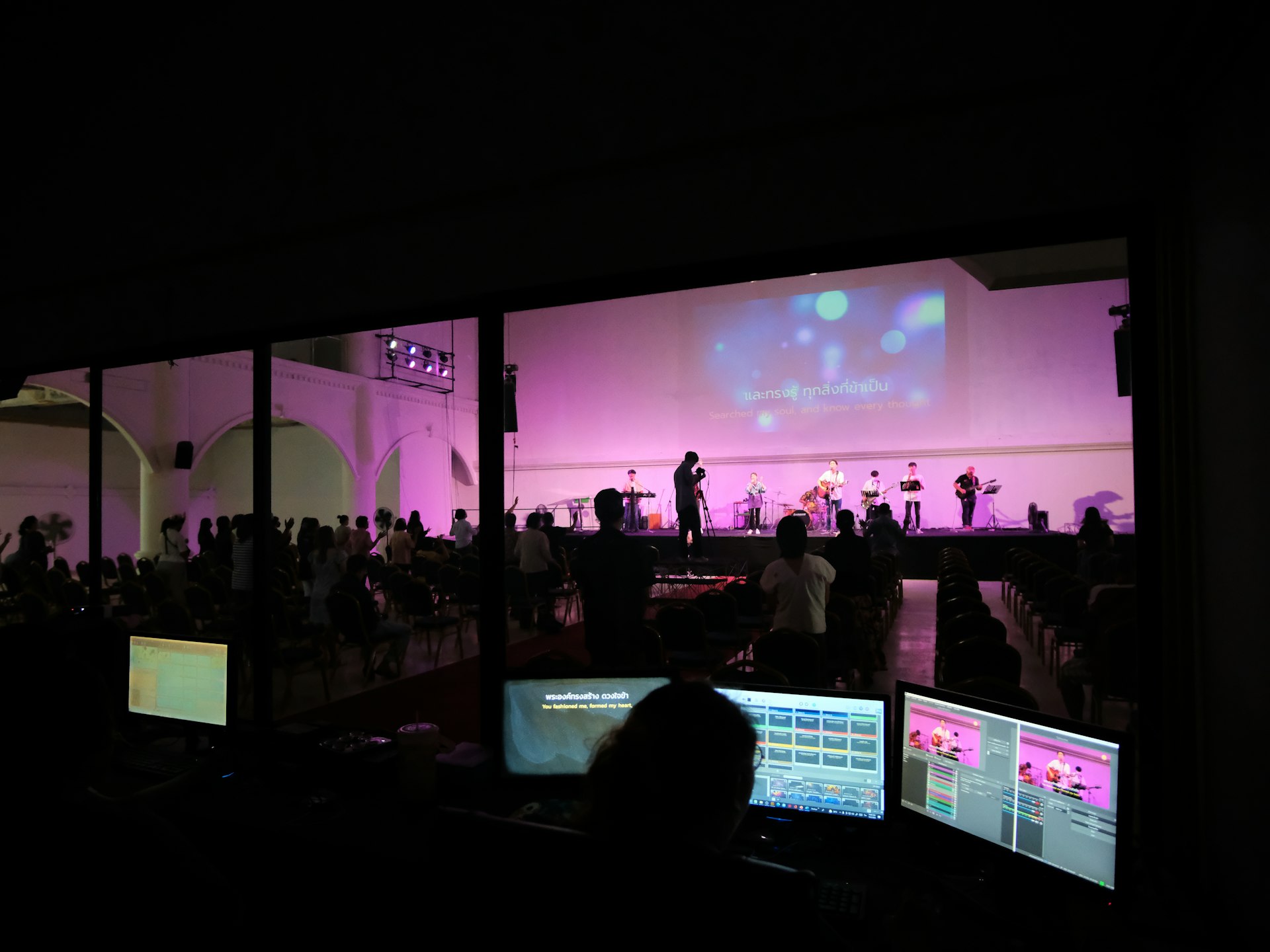 a group of people on a stage